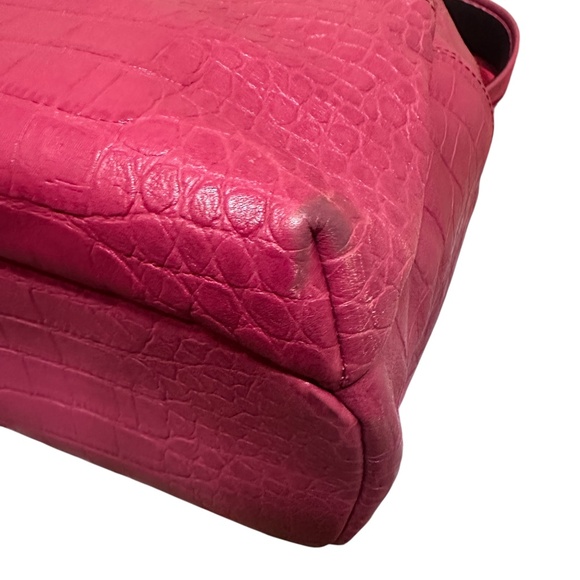 MCM Croc Embossed Pink full size Back Pack - Picture 13 of 16
